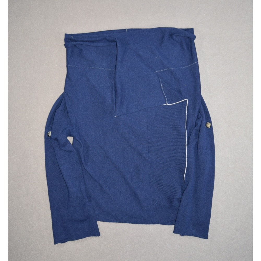 Banana Republic Sweater Womens Small Blue Wool Cashmere Blend Luxury Wrap Boat